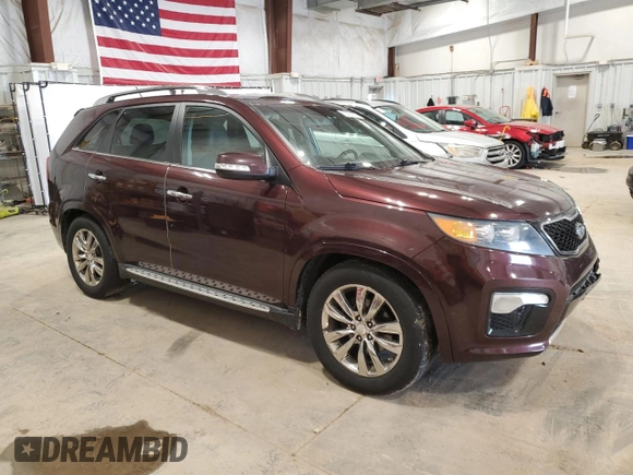 2013 Kia Sorento SX with VIN 5XYKW4A22DG346503, listed as a Copart auction lot 52763175 with 138,170 mi miles and Clean Title. Bid and sale history available at carsss.com. Image 4.