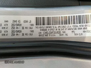 2015 Dodge Durango Limited with VIN 1C4RDJDGXFC810526, listed as a IAAI auction lot 42717037 with 158,160 mi miles and . Bid and sale history available at DreamBid. Image 9.