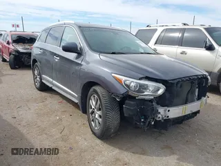 2014 Infiniti QX60 with VIN 5N1AL0MM2EC543778, listed as a IAAI auction lot 41587616 with Not Provided miles. Bid and sale history available at carsss.com. Image 1.