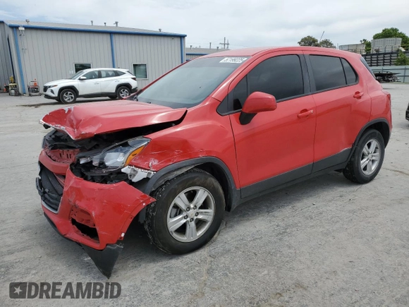 2020 Chevrolet Trax LS with VIN KL7CJKSB3LB350166, listed as a Copart auction lot 57199225 with 107,728 mi miles and Salvage title. Bid and sale history available at DreamBid. Image 1.