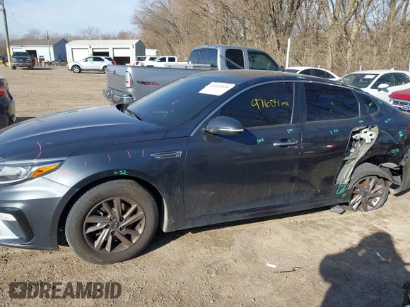 2020 Kia Optima LX with VIN 5XXGT4L31LG384991, listed as a IAAI auction lot 41822050 with 97,604 mi miles. Bid and sale history available at carsss.com. Image 14.
