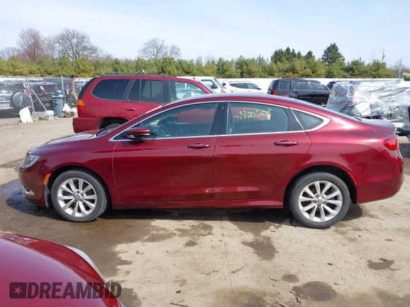 2015 Chrysler 200 C with VIN 1C3CCCCB3FN734831, listed as a IAAI auction lot 41900507 with 146,401 mi miles. Bid and sale history available at carsss.com. Image 14.