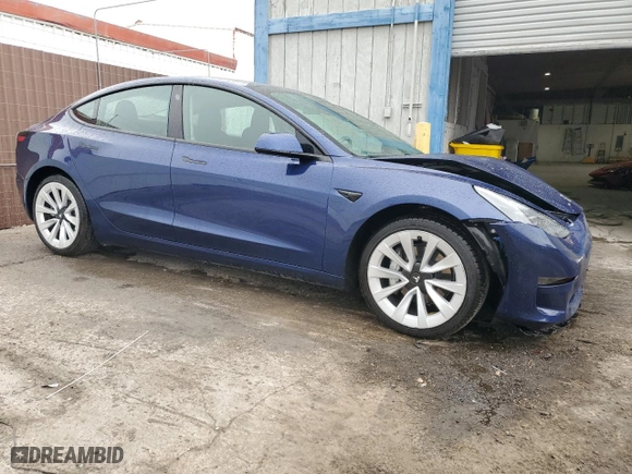 2023 Tesla Model 3 with VIN 5YJ3E1EA3PF456222, listed as a Copart auction lot 51690025 with 90,548 mi miles and Salvage Title. Bid and sale history available at carsss.com. Image 4.