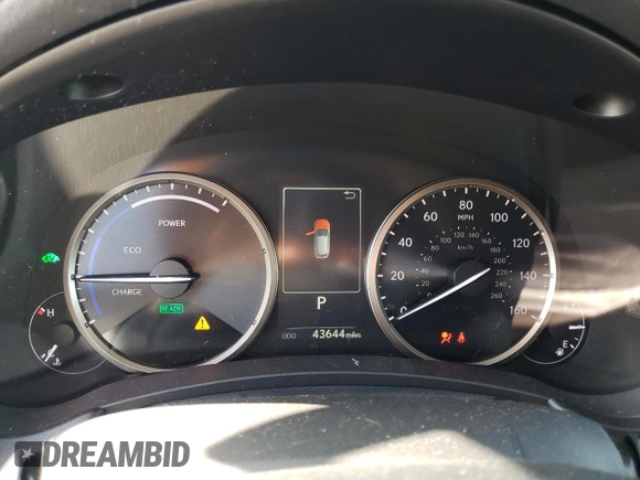 2021 Lexus NX 300h with VIN JTJGJRDZ0M5014172, listed as a Copart auction lot 52176455 with 43,644 mi miles and Salvage Title. Bid and sale history available at DreamBid. Image 9.