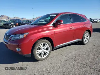 2010 Lexus RX 450h with VIN JTJZB1BA1A2002890, listed as a Copart auction lot 80060764 with 106,880 mi miles and Salvage Title. Bid and sale history available at DreamBid. Image 1.