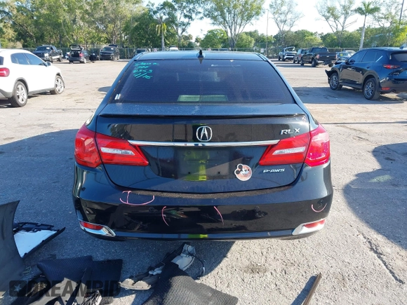2014 Acura RLX Advance Pkg with VIN JH4KC1F95EC003282, listed as a IAAI auction lot 42059477 with 186,283 mi miles. Bid and sale history available at carsss.com. Image 16.