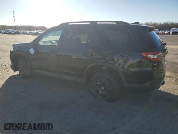 2025 Honda Pilot TrailSport with VIN 5FNYG1H61SB007167, listed as a Copart auction lot 49673565 with 8,507 mi miles and Salvage Title. Bid and sale history available at carsss.com. Image 2.