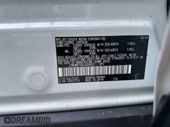 2019 Toyota RAV4 Hybrid XSE with VIN JTMEWRFV5KJ004893, listed as a IAAI auction lot 42772122 with 168,511 mi miles and . Bid and sale history available at DreamBid. Image 9.