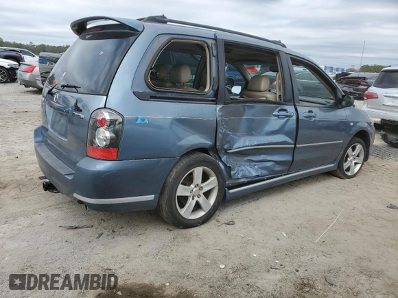 2004 Mazda MPV ES z VIN JM3LW28J540513701, wystawiony jako Copart lot #43155275 z przebiegiem Nie podano mil oraz Szkoda całkowita • Salvage title. Historia ofert i sprzedaży dostępna na DreamBid. Obrazek 3.
