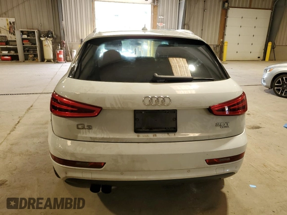 2015 Audi Q3 Prestige with VIN WA1GFCFS8FR012418, listed as a Copart auction lot 56099805 with 136,595 mi miles and Salvage title. Bid and sale history available at DreamBid. Image 6.