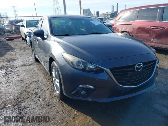 2015 Mazda 3 i Grand Touring with VIN 3MZBM1W72FM161332, listed as a IAAI auction lot 41491976 with 221,542 mi miles and . Bid and sale history available at DreamBid. Image 1.