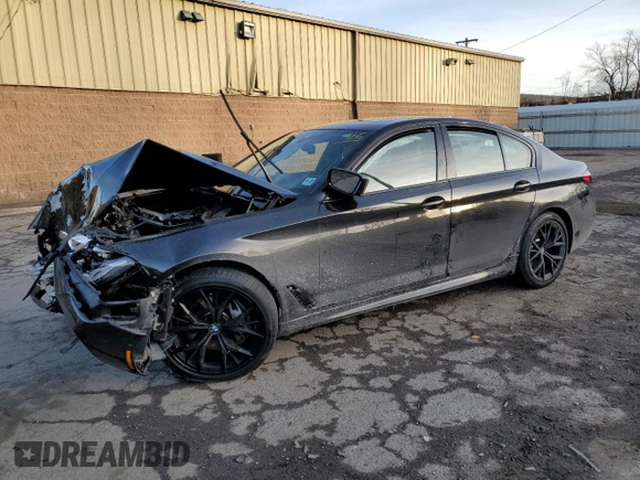 2023 BMW 5 Series 540i xDrive with VIN WBA73BJ01PCL40246, listed as a Copart auction lot 42847975 with Not Provided miles and Salvage Title. Bid and sale history available at carsss.com. Image 1.