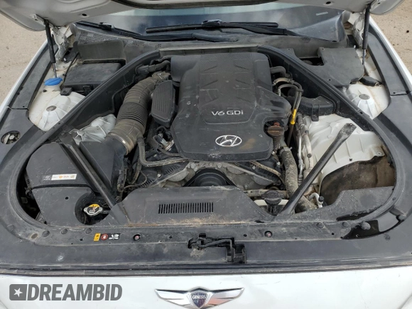 2015 Hyundai Genesis 3.8L z VIN KMHGN4JE2FU031619, wystawiony jako Copart lot #54696515 z przebiegiem 131 465 mil mil oraz Szkoda całkowita • Salvage title. Historia ofert i sprzedaży dostępna na DreamBid. Obrazek 11.