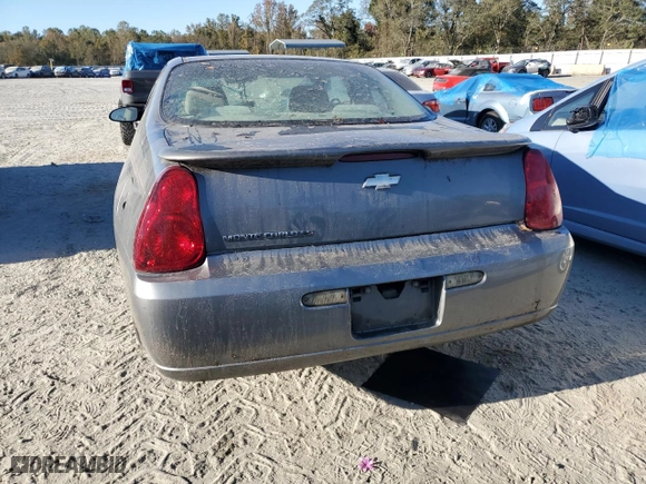 2006 Chevrolet Monte Carlo LS with VIN 2G1WJ15K569164181, listed as a Copart auction lot 76519144 with 170,959 mi miles and Salvage Title. Bid and sale history available at carsss.com. Image 6.