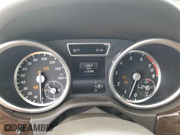 2014 Mercedes-Benz M 350 with VIN 4JGDA5JBXEA283502, listed as a Copart auction lot 60438895 with 113,798 mi miles and Salvage title. Bid and sale history available at DreamBid. Image 9.