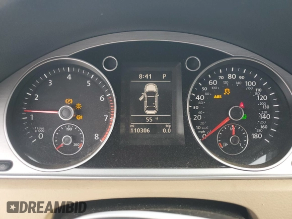 2016 Volkswagen CC Sport with VIN WVWBP7AN3GE505194, listed as a Copart auction lot 53006605 with 110,306 mi miles and Salvage title. Bid and sale history available at DreamBid. Image 9.