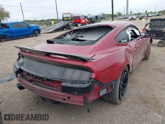 2018 Ford Mustang GT with VIN 1FA6P8CF2J5171122, listed as a IAAI auction lot 41214704 with 95,972 mi miles and . Bid and sale history available at DreamBid. Image 4.