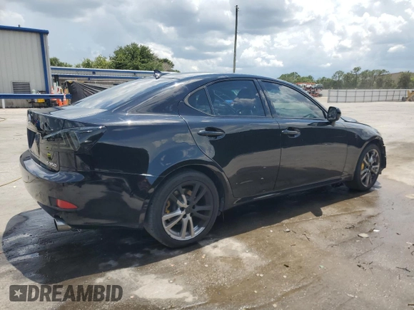 2008 Lexus IS 350 with VIN JTHBE262082013571, listed as a Copart auction lot 61582565 with 106,857 mi miles and Salvage title. Bid and sale history available at DreamBid. Image 3.