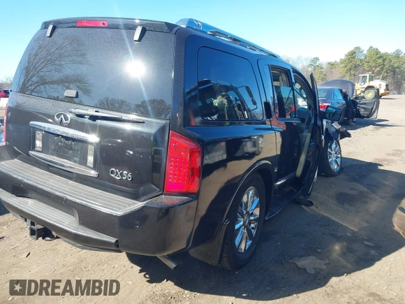 2008 Infiniti QX56 with VIN 5N3AA08C18N913450, listed as a IAAI auction lot 41878022 with 111,365 mi miles and . Bid and sale history available at DreamBid. Image 4.