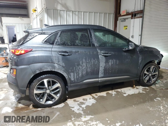 2019 Hyundai Kona Ultimate with VIN KM8K5CA50KU390434, listed as a Copart auction lot 41604145 with 74,743 mi miles and Salvage Title. Bid and sale history available at carsss.com. Image 3.