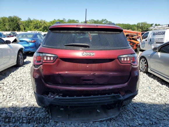 2021 Jeep Compass 80th Anniversary with VIN 3C4NJCEB6MT532733, listed as a Copart auction lot 53128285 with 45,624 mi miles and Salvage Title. Bid and sale history available at carsss.com. Image 6.