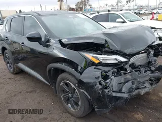 2025 Nissan Rogue SV with VIN JN8BT3BA9SW002633, listed as a IAAI auction lot 41506452 with 3,965 mi miles. Bid and sale history available at carsss.com. Image 1.