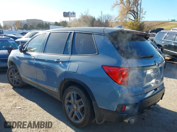 2022 Honda Passport EX-L with VIN 5FNYF7H57NB005716, listed as a IAAI auction lot 41078499 with 33,141 mi miles and . Bid and sale history available at DreamBid. Image 3.