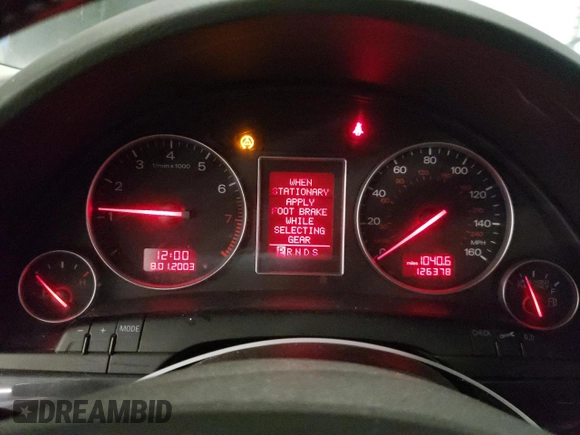 2004 Audi A4 1.8T with VIN WAULC68E44A145482, listed as a Copart auction lot 67842544 with 126,378 mi miles and Non Repairable. Bid and sale history available at carsss.com. Image 9.
