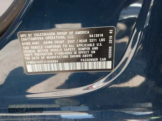 2018 Volkswagen Passat SE z VIN 1VWBA7A37JC033694, wystawiony jako IAAI lot #41977518 z przebiegiem 142 944 mil mil oraz . Historia ofert i sprzedaży dostępna na DreamBid. Obrazek 9.