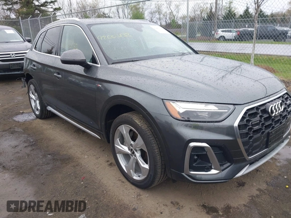 2023 Audi Q5 S line Premium Plus z VIN WA1EAAFY1P2044460, wystawiony jako IAAI lot #42003132 z przebiegiem 28 434 mil mil oraz . Historia ofert i sprzedaży dostępna na DreamBid. Obrazek 1.