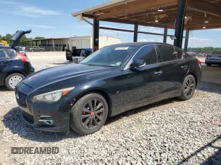 2015 Infiniti Q50 Premium with VIN JN1BV7AR1FM400234, listed as a Copart auction lot 56018895 with 96,695 mi miles and Clean Title. Bid and sale history available at DreamBid. Image 1.
