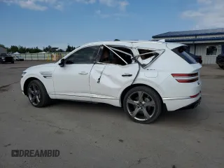 2024 Genesis GV80 with VIN KMUHCESC9RU163909, listed as a Copart auction lot 64429035 with 12,338 mi miles and Salvage title. Bid and sale history available at DreamBid. Image 2.