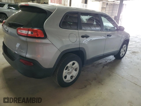 2015 Jeep Cherokee Sport with VIN 1C4PJMAB1FW593571, listed as a Copart auction lot 53024905 with 83,299 mi miles and Salvage title. Bid and sale history available at DreamBid. Image 3.