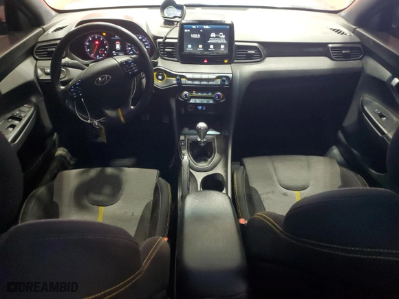 2019 Hyundai Veloster Turbo with VIN KMHTH6AB9KU015130, listed as a Copart auction lot 88855185 with 97,021 mi miles and Salvage Title. Bid and sale history available at carsss.com. Image 8.
