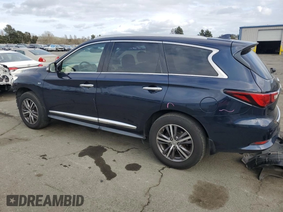 2017 Infiniti QX60 with VIN 5N1DL0MM1HC560489, listed as a Copart auction lot 50900225 with 59,091 mi miles and Salvage Title. Bid and sale history available at carsss.com. Image 2.