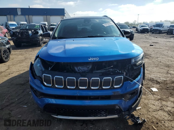 2022 Jeep Compass Limited with VIN 3C4NJDCB6NT102209, listed as a Copart auction lot 54700305 with 20,888 mi miles and Clean title. Bid and sale history available at DreamBid. Image 5.