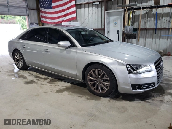 2012 Audi A8 z VIN WAURVAFD4CN038599, wystawiony jako Copart lot #59554025 z przebiegiem 93 334 mil mil oraz Szkoda całkowita • Salvage title. Historia ofert i sprzedaży dostępna na DreamBid. Obrazek 4.
