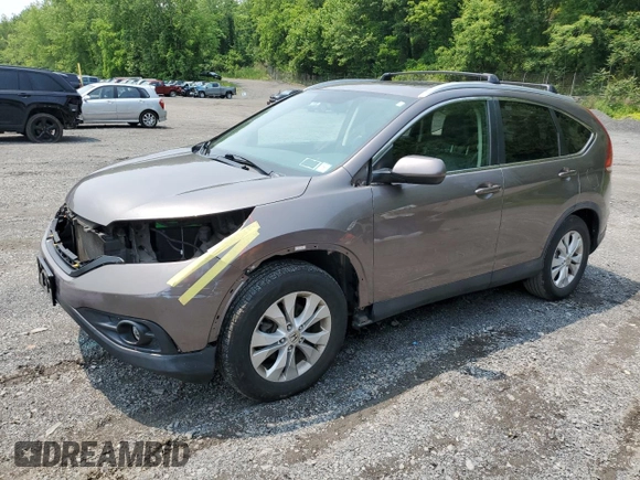 2013 Honda CR-V EX-L z VIN 5J6RM4H70DL066051, wystawiony jako Copart lot #60249495 z przebiegiem 329 205 mil mil oraz Szkoda całkowita • Salvage title. Historia ofert i sprzedaży dostępna na DreamBid. Obrazek 1.
