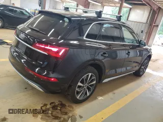 2021 Audi Q5 Premium Plus with VIN WA1BAAFY8M2116737, listed as a Copart auction lot 55652865 with 63,176 mi miles and Salvage title. Bid and sale history available at DreamBid. Image 3.
