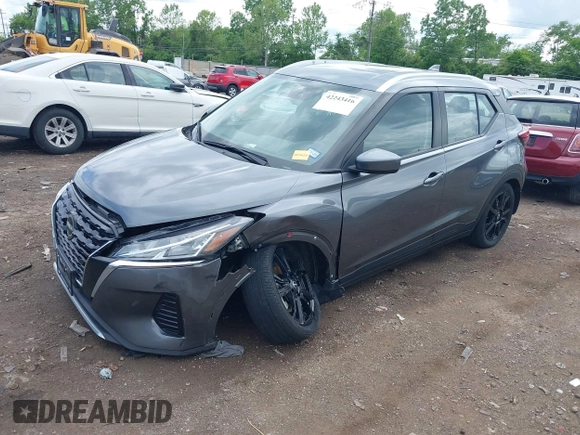 2023 Nissan Kicks SV with VIN 3N1CP5CV2PL488154, listed as a IAAI auction lot 42243416 with 36,535 mi miles and . Bid and sale history available at DreamBid. Image 2.