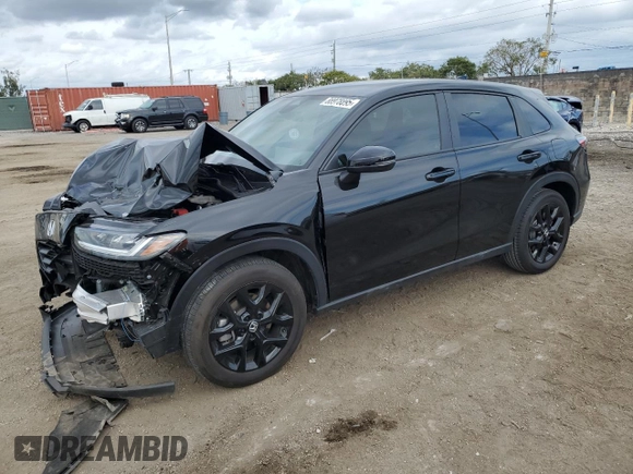 2024 Honda HR-V Sport with VIN 3CZRZ1H57RM755590, listed as a Copart auction lot 88978895 with 5,049 mi miles and Salvage Title. Bid and sale history available at carsss.com. Image 1.
