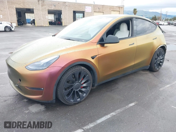 2023 Tesla Model Y Performance with VIN 7SAYGDEF4PF738885, listed as a IAAI auction lot 41798997 with 59,270 mi miles and . Bid and sale history available at DreamBid. Image 20.