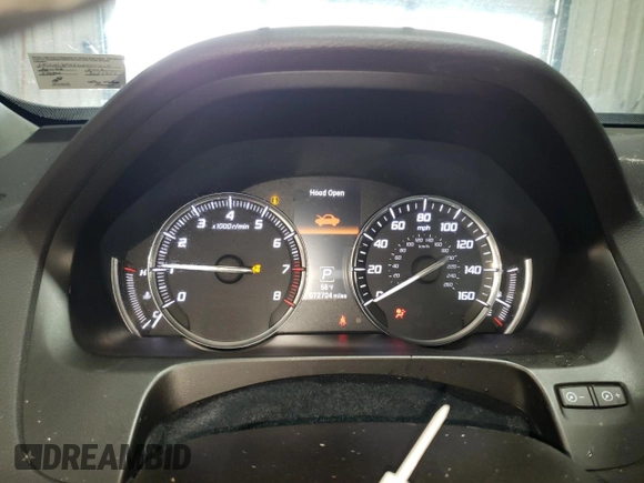 2016 Acura TLX Technology with VIN 19UUB3F52GA000510, listed as a Copart auction lot 53362095 with 72,704 mi miles and Salvage title. Bid and sale history available at DreamBid. Image 9.