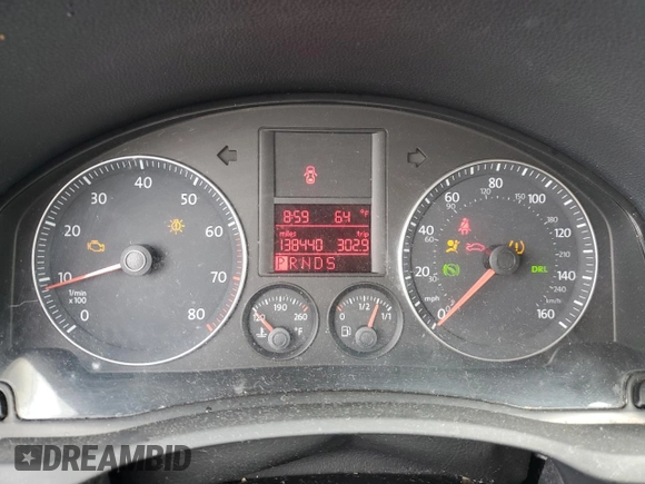 2008 Volkswagen Jetta S z VIN 3VWHM71K18M167909, wystawiony jako Copart lot #53254605 z przebiegiem 138 440 mil mil oraz Szkoda całkowita • Salvage title. Historia ofert i sprzedaży dostępna na DreamBid. Obrazek 9.