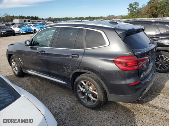 2021 BMW X3 sDrive30i with VIN 5UXTY3C09M9F62999, listed as a Copart auction lot 83819834 with 56,542 mi miles and Salvage Title. Bid and sale history available at carsss.com. Image 2.