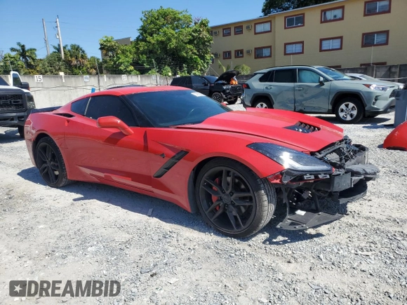 2019 Chevrolet Corvette 1LT with VIN 1G1YB2D72K5121028, listed as a Copart auction lot 57628095 with 70,565 mi miles and Non repairable. Bid and sale history available at DreamBid. Image 4.