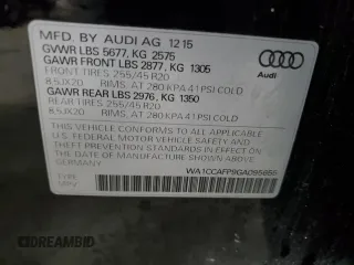 2016 Audi SQ5 Premium Plus z VIN WA1CCAFP9GA095655, wystawiony jako Copart lot #54720995 z przebiegiem 164 236 mil mil oraz Szkoda całkowita • Salvage title. Historia ofert i sprzedaży dostępna na DreamBid. Obrazek 13.