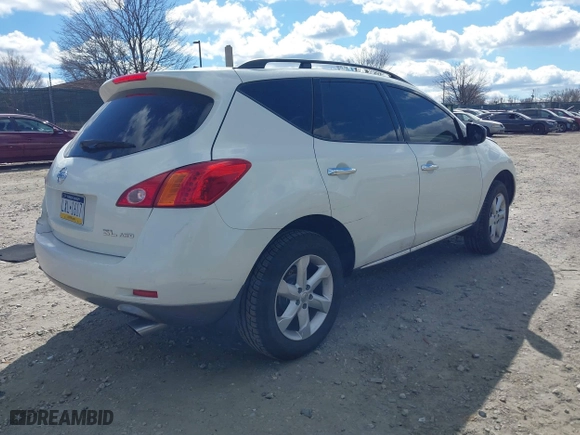 2010 Nissan Murano LE with VIN JN8AZ1MW8AW135129, listed as a IAAI auction lot 41554777 with 103,000 mi miles. Bid and sale history available at carsss.com. Image 4.