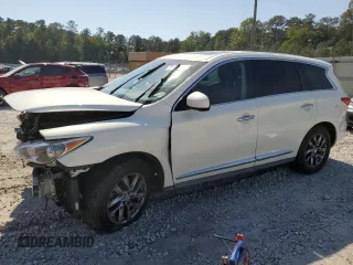 2013 Infiniti JX35 with VIN 5N1AL0MN5DC332078, listed as a Copart auction lot 75169874 with 0 mi miles and Salvage Title. Bid and sale history available at carsss.com. Image 1.