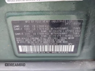 2010 Subaru Outback Premium with VIN 4S4BRCECXA1353310, listed as a IAAI auction lot 41118633 with 145,203 mi miles and . Bid and sale history available at DreamBid. Image 9.